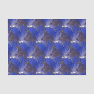Blue Autumn Leaves Tissue Paper
