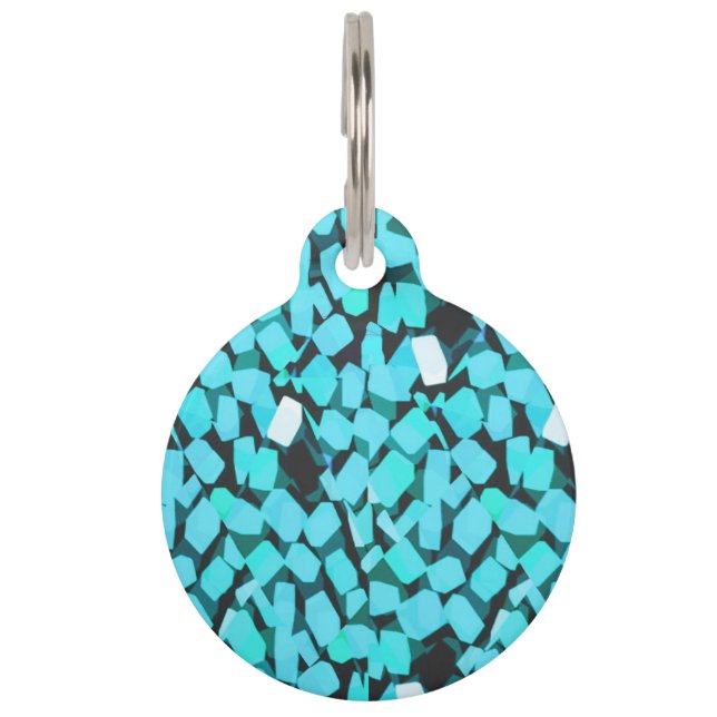 Blue Avalanche large pet ID tag (Front)
