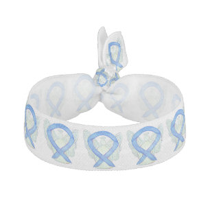 Blue Awareness Ribbon Angel Custom Hair Ties