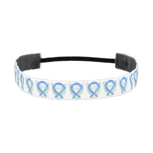 Blue Awareness Ribbon Angel Custom Headband