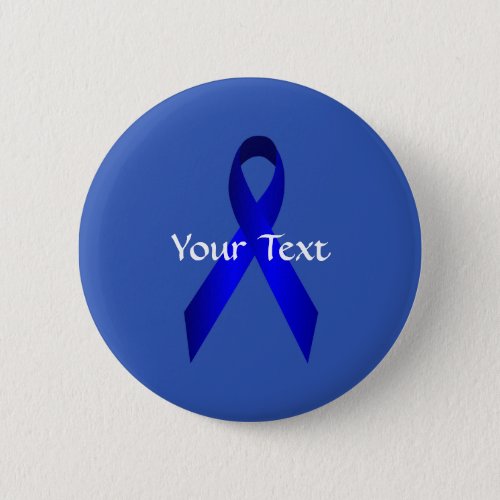 Blue Awareness Ribbon Button Template