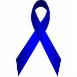 Blue Awareness Ribbon Pin Statuette<br><div class="desc">A vector graphic illustration of a blue awareness ribbon on a variety of products.</div>