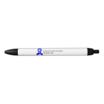 Blue Awareness Ribbon White Heart Fundraiser Pen