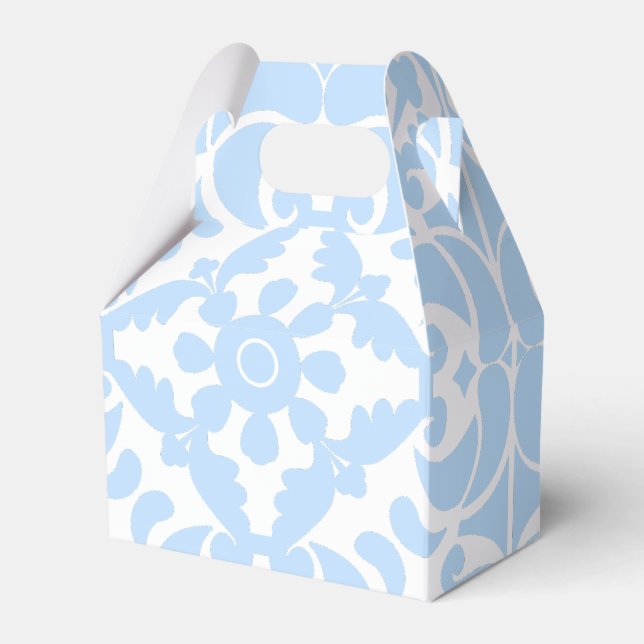  Blue Azulejos Portuguese Spanish Mediterranean Favor Boxes (Front Side)