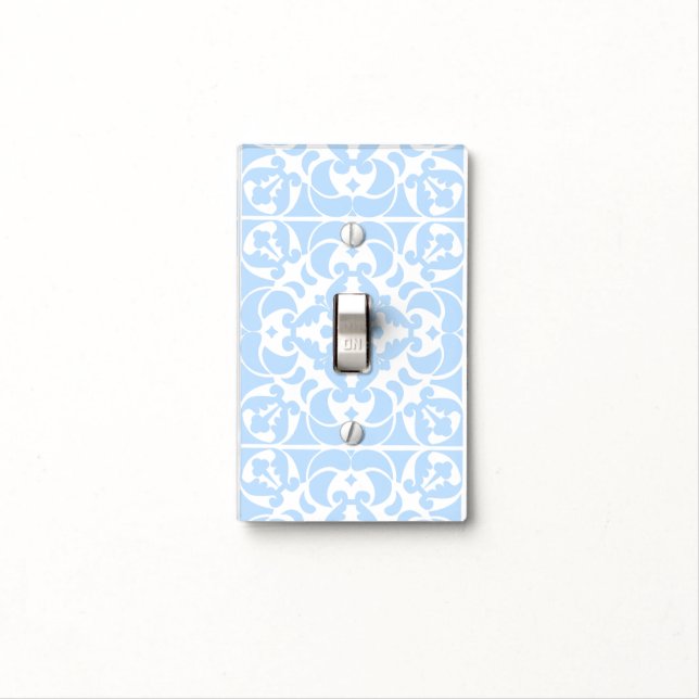  Blue Azulejos Portuguese Spanish Mediterranean Light Switch Cover (In Situ)