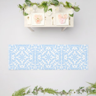 Blue Azulejos Portuguese Spanish Mediterranean Outdoor Rug