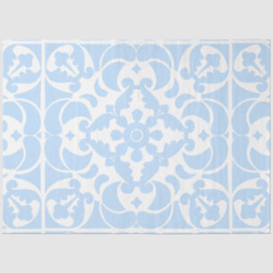  Blue Azulejos Portuguese Spanish Mediterranean Tissue Paper