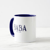 Blue Baba Year Established Mug (Front Left)