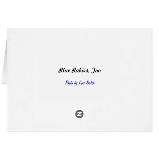 Blue Babies, Too Cards (Back Horizontal)