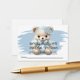 Blue Baby Blue Shower Raffle Ticket Enclosure Card