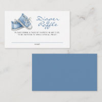 Blue Baby Booties Baby Shower Diaper Raffle