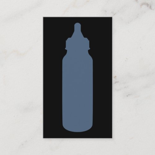 blue baby bottle business card template