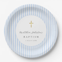 Blue Baby Boy Baptism Paper