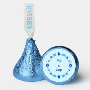 Blue Baby Boy Butterflies and Flowers Baby Shower Hershey®'s Kisses®