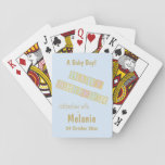 Blue Baby Boy Custom Baby Shower Playing Cards at Zazzle