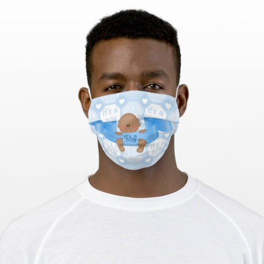 Blue Baby Boy Face Mask (Worn)