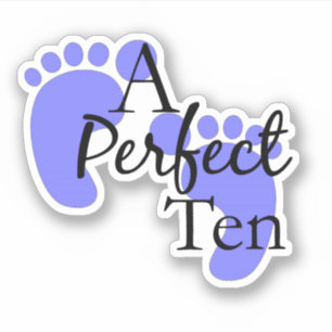 Blue Baby Boy Foot Prints Die Cut Sticker Decal