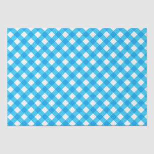Blue Baby Boy Gingham Checkered Baby shower Tissue Paper