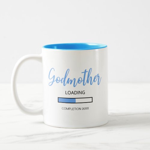 Blue Baby Boy Loading In 2023 Godmother Proposal Two_Tone Coffee Mug
