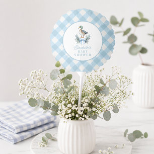 Blue Baby Boy Mallard Duck Baby Shower Balloon