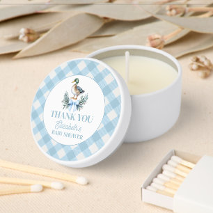 Blue Baby Boy Mallard Duck Baby Shower Mini Candle Favors