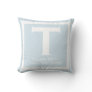 Blue Baby Boy Name Birthday Newborn Gift Throw Pillow