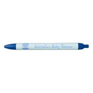 Blue Baby Boy Oyster shell and Pearl Baby Shower Pen