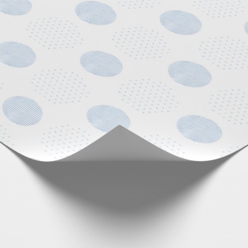 Blue Baby Boy Polkadots Watercolor Baby Shower Wrapping Paper