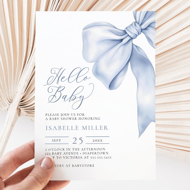 Blue Baby Boy Shower Invitation (Blue Baby Boy Shower Invitation)
