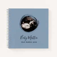 Blue Baby Boy Sonogram Ultrasound Pregnancy Book