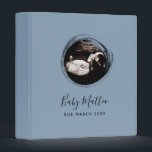 Blue Baby Boy Sonogram Ultrasound Pregnancy Book  3 Ring Binder<br><div class="desc">Can be fully customized to suit your needs. © Gorjo Designs. Made for you via the Zazzle platform. // Note: photo used is a placeholder image only. You will need to replace with your own photo before ordering/ printing. If you need help with this please contact me. // Need help...</div>