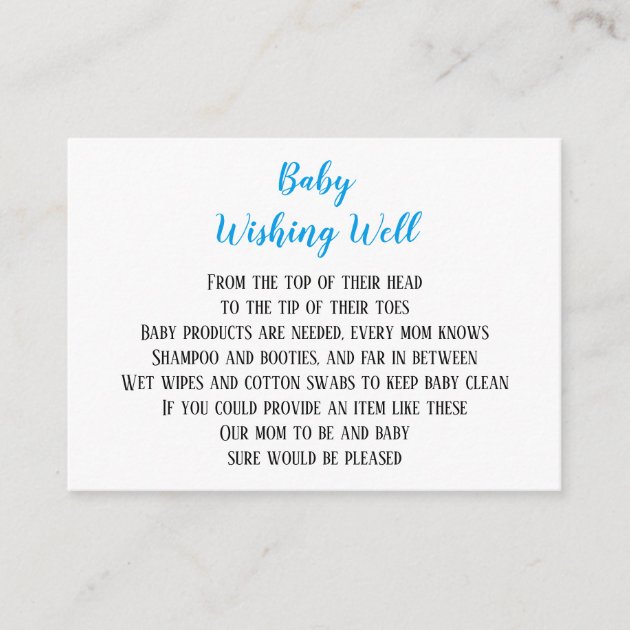 baby shower wishing well wording