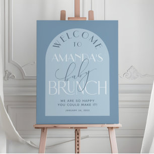 Blue Baby Brunch Baby Shower Welcome Sign