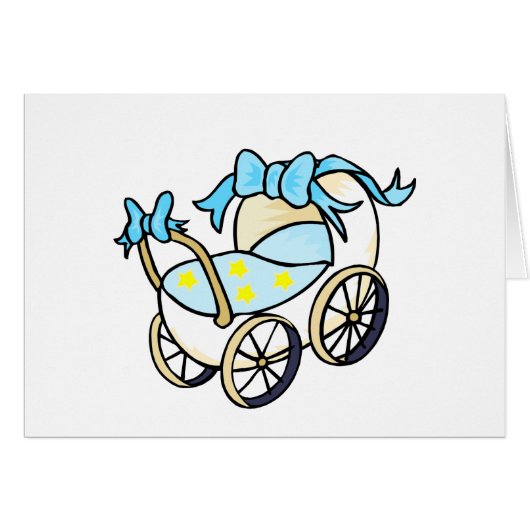 blue baby buggy cards (Front Horizontal)