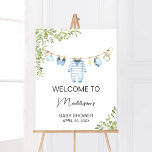 Blue Baby Clothes Baby Shower Welcome Poster<br><div class="desc">Make your event special with this Boho Baby Shower with our cute and lovely printable Welcome Sign featuring adorable Boy Clothes theme. Download,  personalize,  and create lasting memories with this perfect touch for your joyous celebration!

BS653</div>