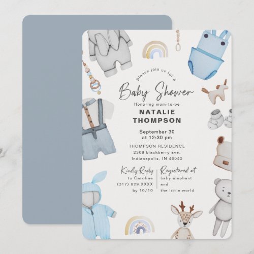 Blue Baby Clothes & Toys Boy Baby Shower