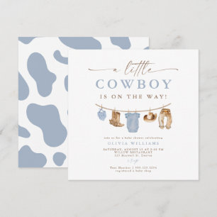Blue Baby Clothesline Little Cowboy Baby Shower