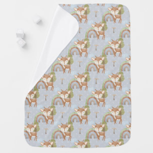 Blue Baby Deer Baby Blanket