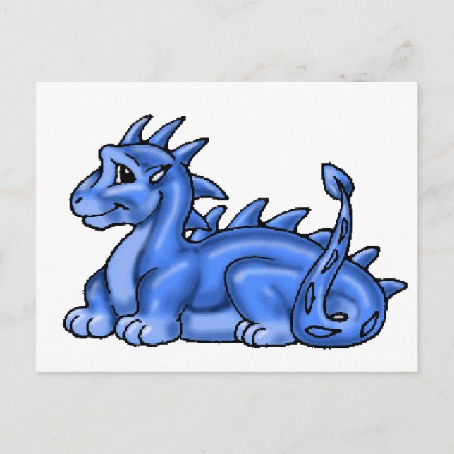 Blue Baby Dragon Postcard (Front)