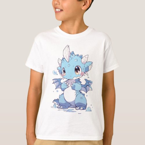 Blue Baby Dragon T_Shirt