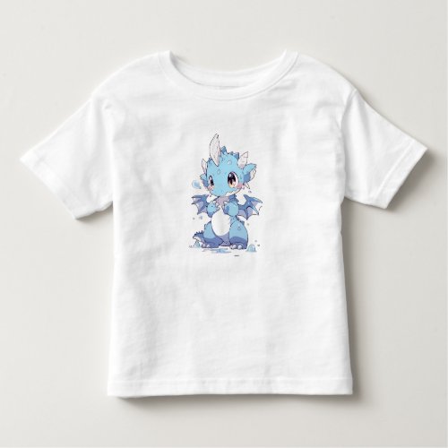 Blue Baby Dragon Toddler T_shirt