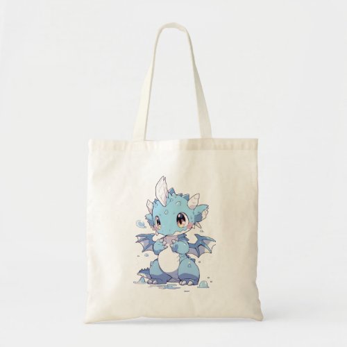 Blue Baby Dragon Tote Bag