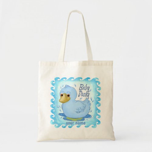 Blue Baby Ducky Tote Bag