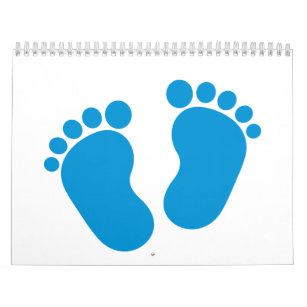 Blue baby feet calendar