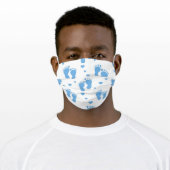 Blue Baby Feet Face Mask (Worn)