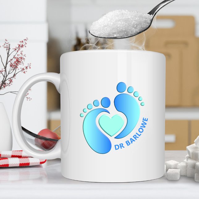 Blue Baby Feet Heart Mug (Creator Uploaded)