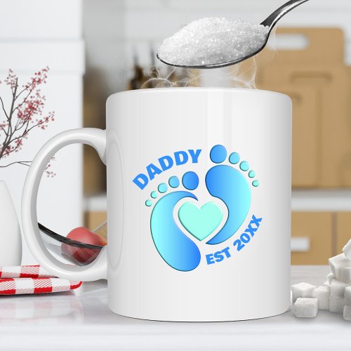 Blue Baby Feet Mug for Dad