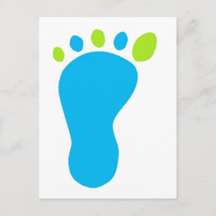 Blue Baby Foot Postcard