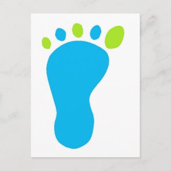 Blue Baby Foot Postcard by nselter at Zazzle