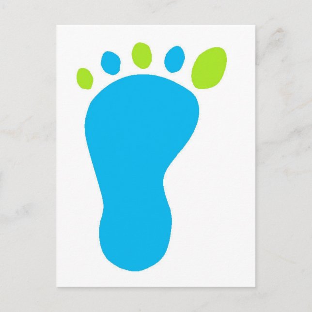 Blue Baby Foot Postcard (Front)